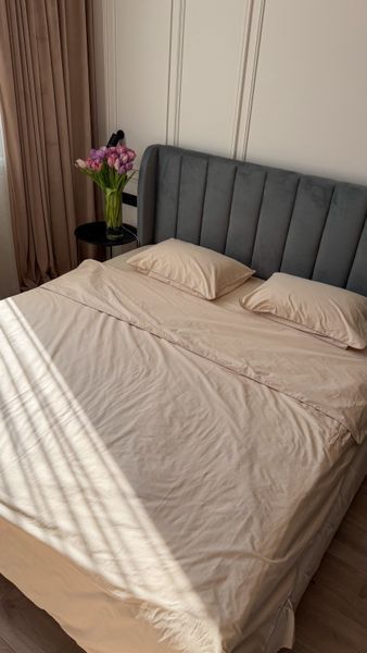 Постільна білизна бежева з перкалю люкс 160990-oneandhalf фото